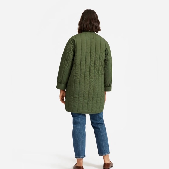 Everlane Green Women’s Cotton Quilted Jacket - Picture 3 of 11